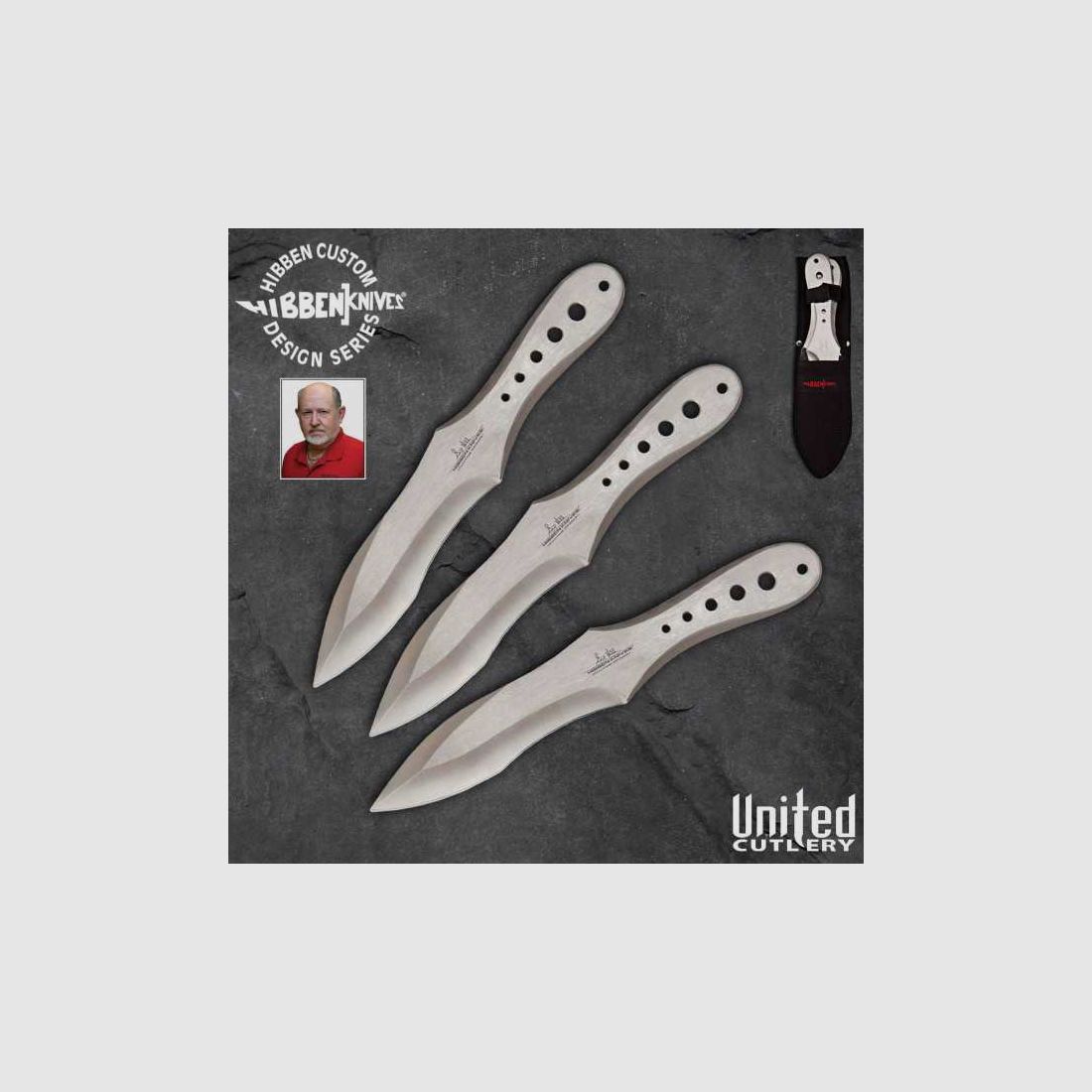 United Cutlery Gil Hibben - Gen X Pro Wurfmesser 3er Set, groß