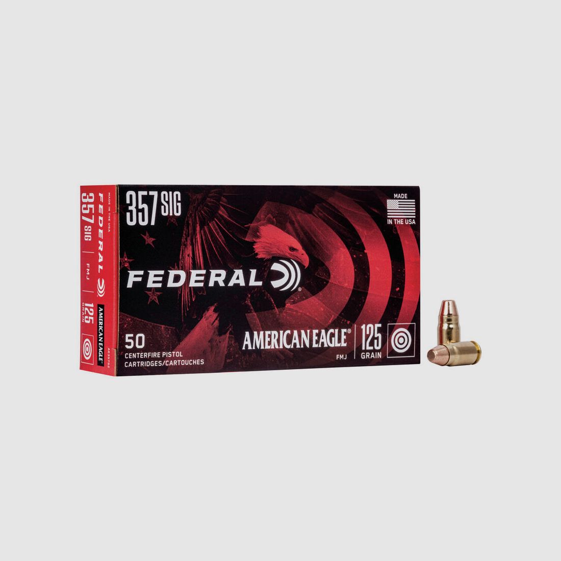 Federal American Eagle .357 Sig 125GR FMJ 50 Patronen