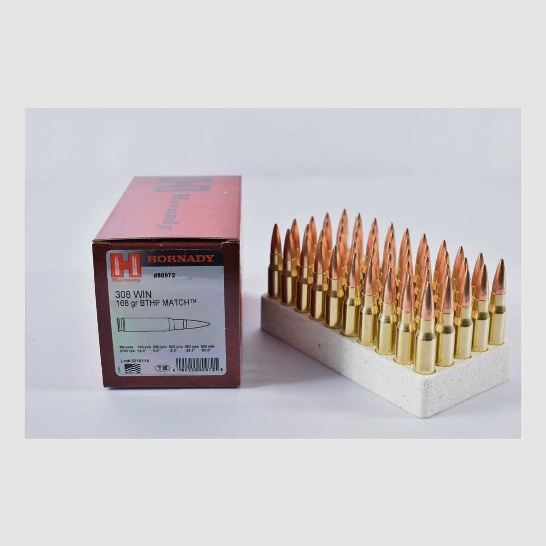Hornady 168grs BTHP Match 50STK