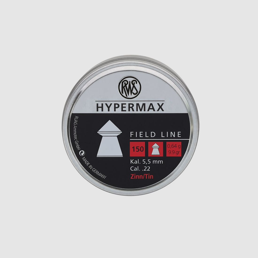 Spitzkopf Diabolos RWS Hypermax bleifrei glatt Kaliber 5,5 mm 0,64 g 150 StĂĽck