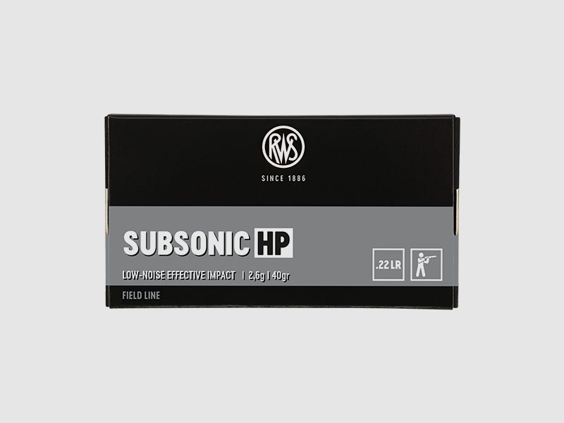 RWS 2132664 .22 LR Subsonic HP 2,6 g 40 gr KK Munition
