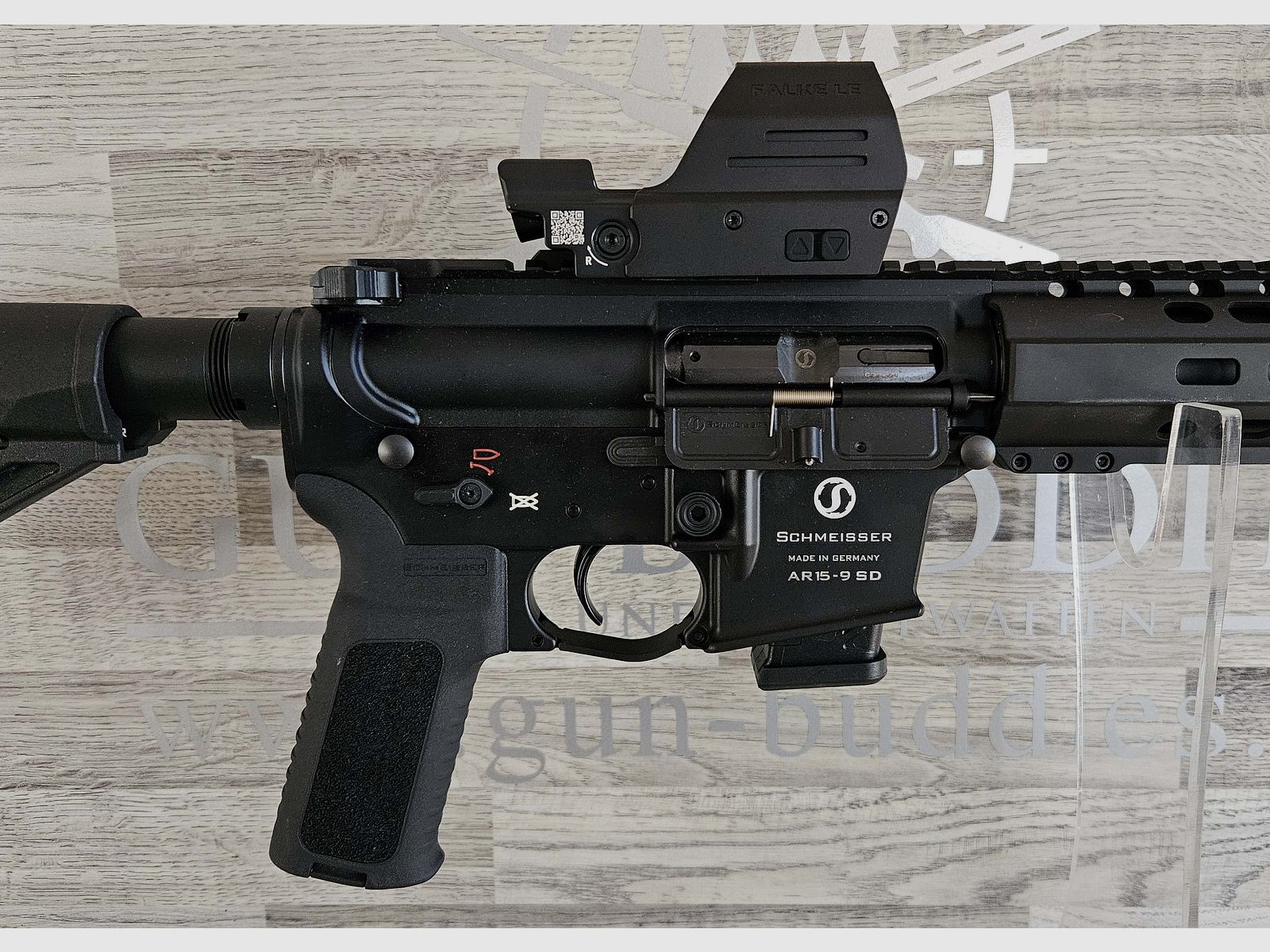 Schmeisser AR15-9 SD S4F 10" cal. 9mm Luger with Falke LE red dot sight - new merchandise from specialist retail
