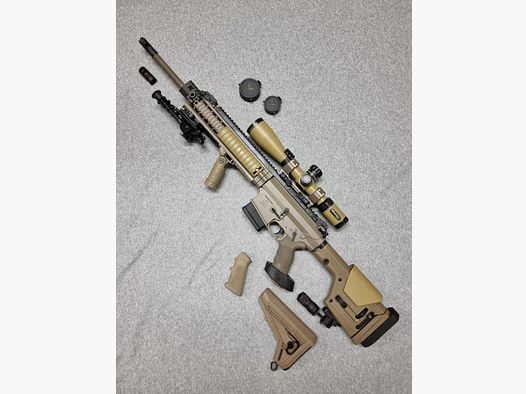 Oberland Arms DMR-E - Cal .308 Win - AR10 con bloque de gas ajustable, disparador Geissele - modelo para autoridades