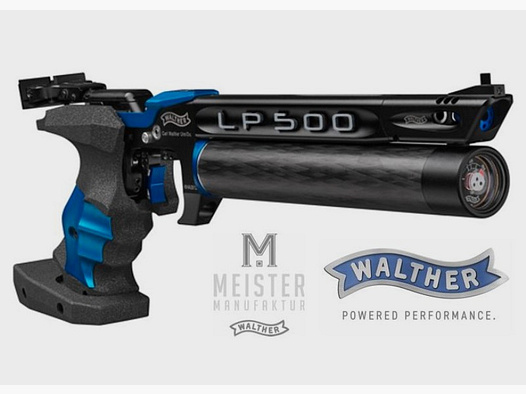 WALTHER LP500-E EXPERT - BLAUW - ELEKTRONISCHE TREKKING - MEESTERFABRIEK