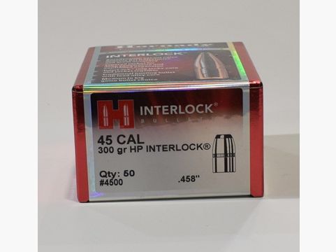 boite de 50 ogives Hornady HP 300 grains cal 458 ref 4500