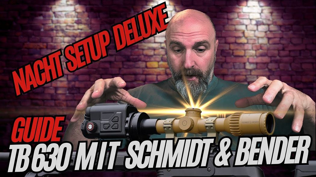 Wärmebildvorsatzgerät mit Hightechzielfernrohr! Schmidt & Bender PM II 1-8x24 für die Nachtjagd.
