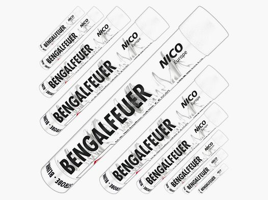 10er Pack Nico Pyro Bengalfeuer Weiß - blinkend
