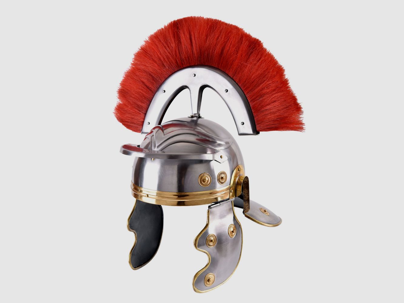 Roman centurion officer's helmet with plume