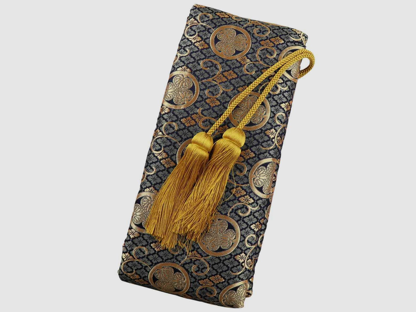 Bolsa de espada premium de Japón para Katana Azul con Mon