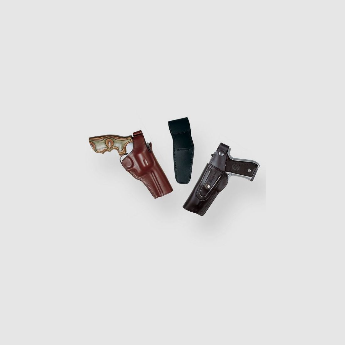 SICKINGER Holster (Leather) for S&W-L-6'/Cobra/GP 100/M66 63340 -G-Man brown