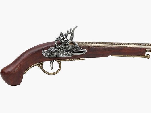 Pistolet dekoracyjny dla kolekcjonerów z drewna i odlewu metalowego