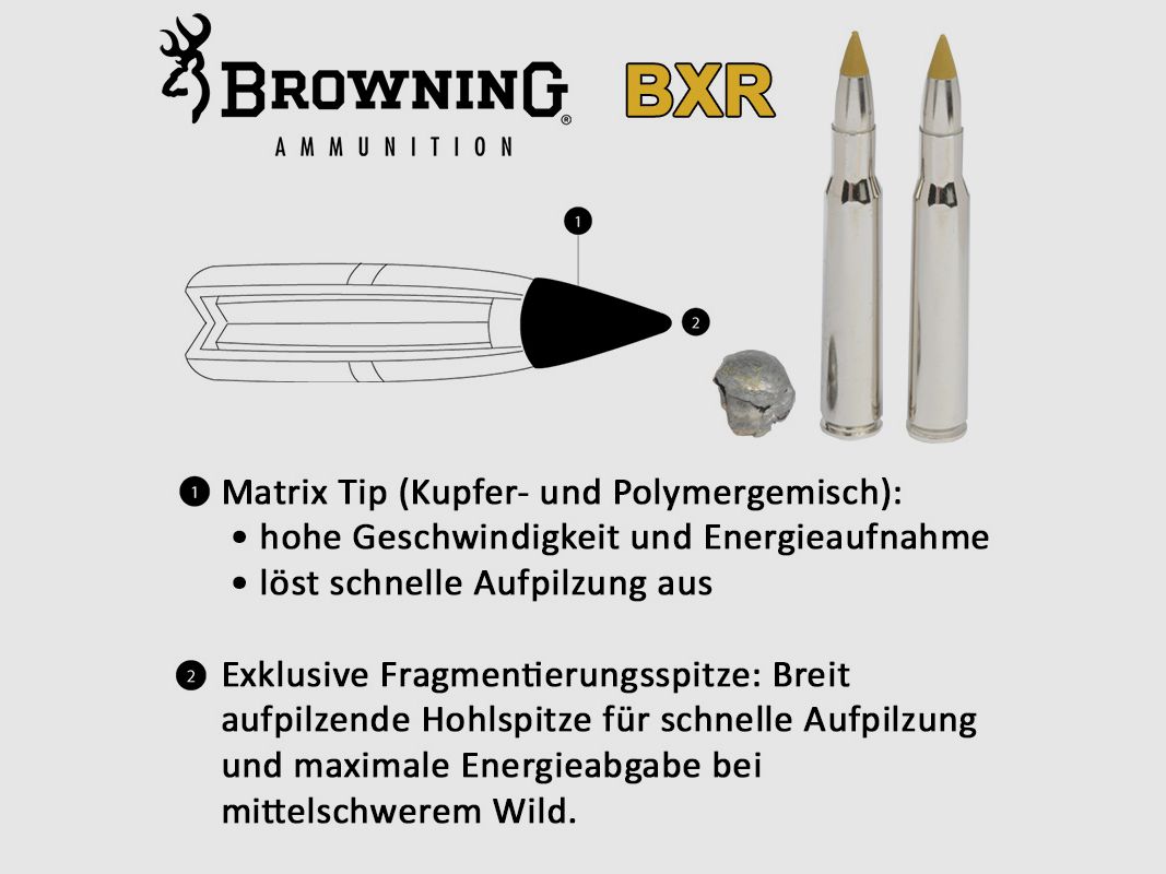 Browning 7mm Rem. Mag. 155GR BXC 20 Patronen