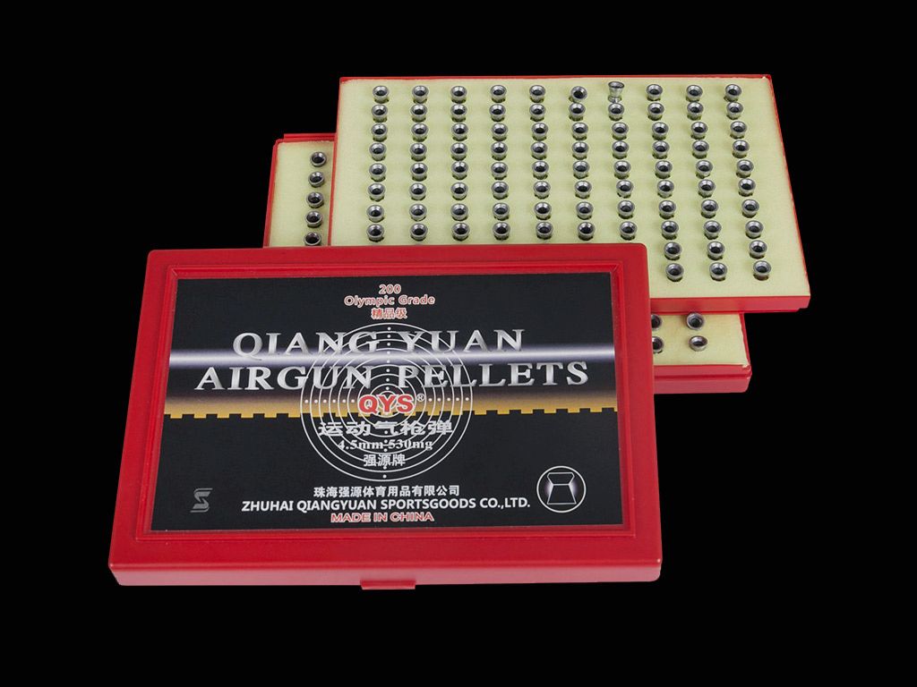 QYS Qiang Yuan Sports Olympic Grade Diabolo, Flachkopf, glatt, handverlesen, 0,53 g, Kaliber 4,49 mm, 200 StĂĽck