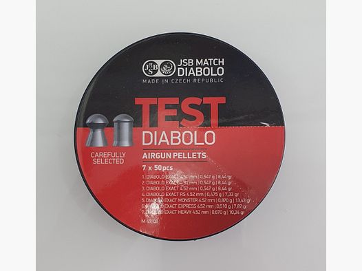 JSB MATCH TEST DIABOLO 7X50 CAL.177 4,5mm