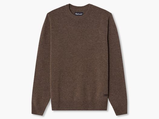 Barbour Essential Patch Crew Sweater Washed Stone/Bleached Pin M