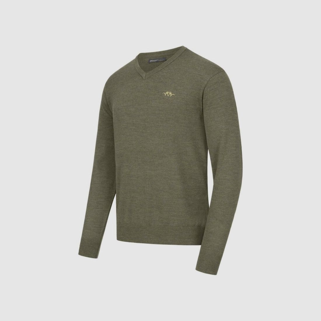 Blaser Herren Merino V-Neck Sweater dunkel oliv S