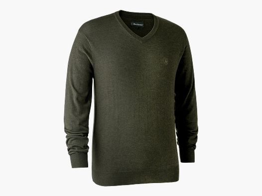 Deerhunter Kingston Knit con escote en V Verde Melange XL