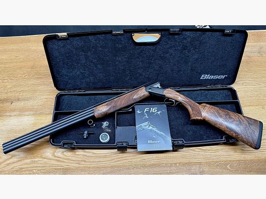 Bockdoppelflinte Blaser F16 Game / HK 7 / mattes Finish / 12/76 / Logo silber / Basküle stahlgrau / LL 71 cm