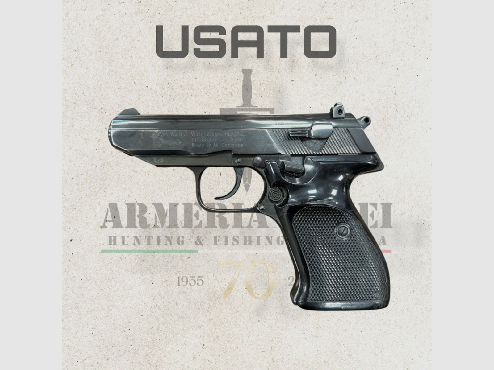 UTILISÉ – PISTOLE – WALTHER MOD. PP SUPER cal. 9×18, image 1 sur 4