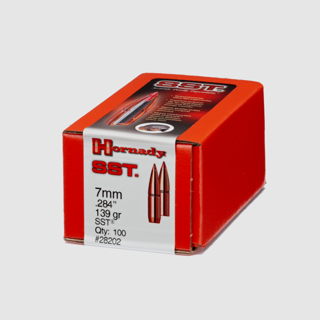 .284 Geschosse Hornady SST 139 gr VE100