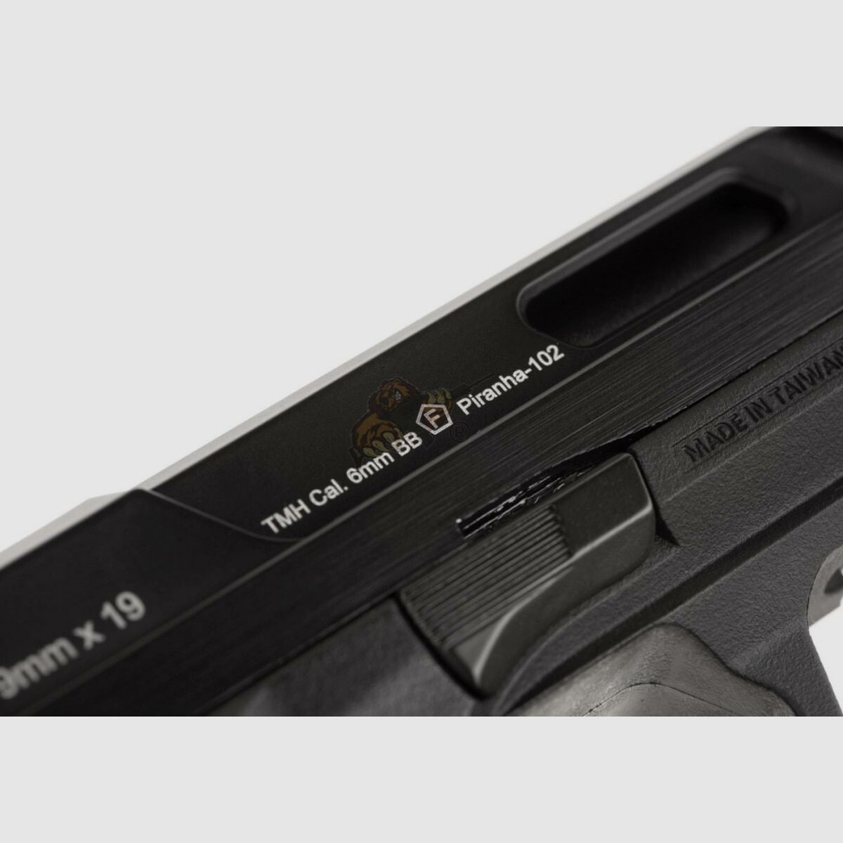 G&G Piranha Mk I GBB Airsoft Pistole in schwarz -F-