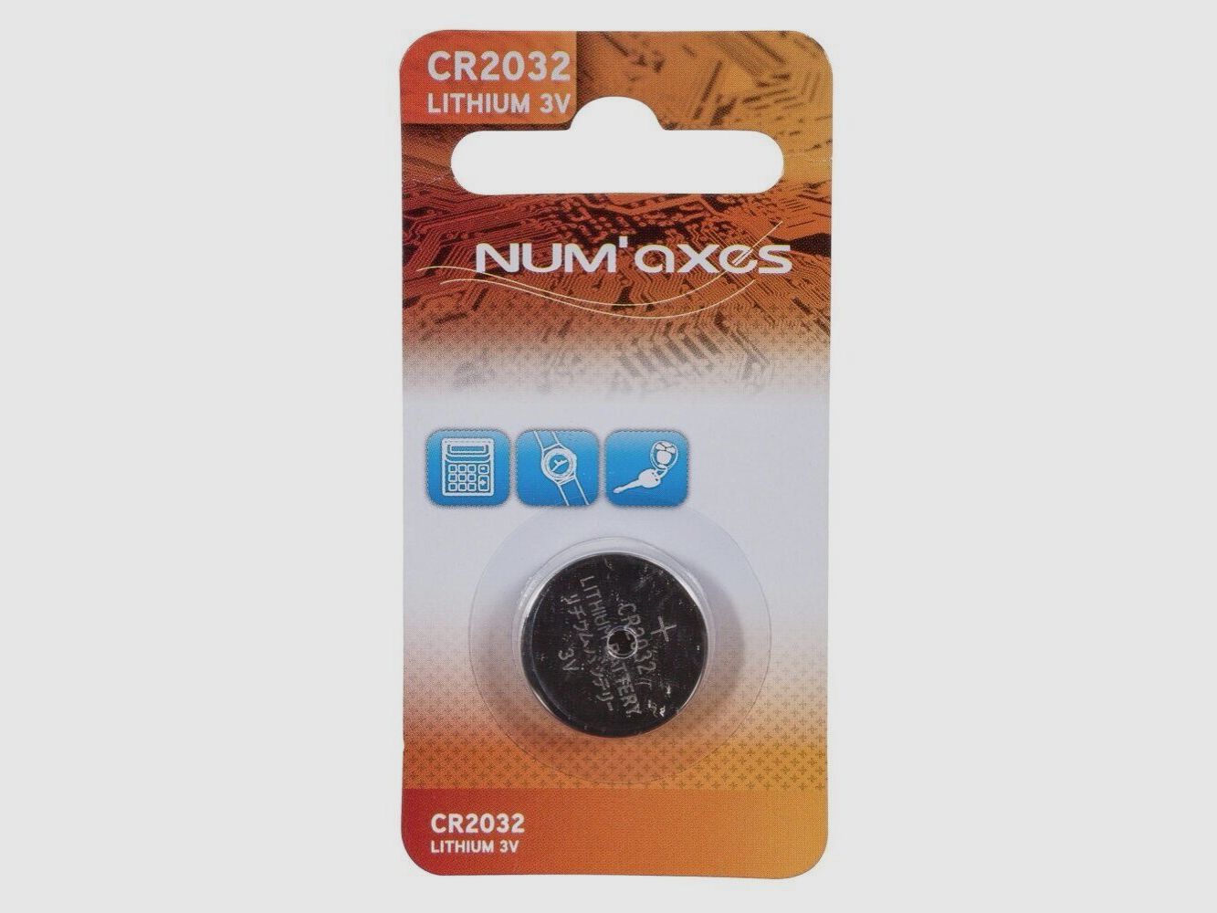 Num&rsquo;Axes Pile CR2032 Lithium 3V Numaxes – Blister 1 pile CR2032 lithium 3V (Equival. DL2032)
