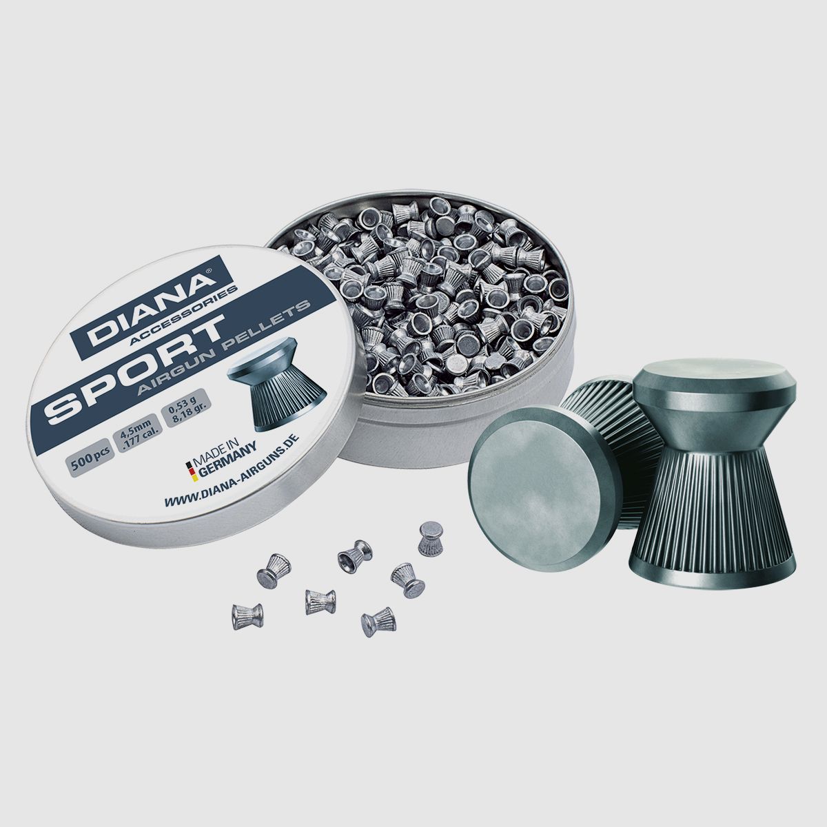 DIANA Diabolo a testa piatta scanalato 4,5mm 500 pezzi