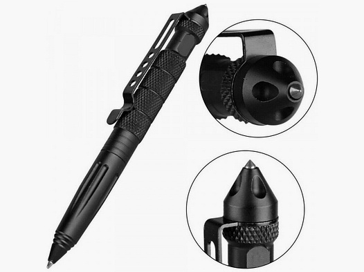 TACTICAL PEN - KUGELSCHREIBER UND KUBOTAN - SCHWARZ