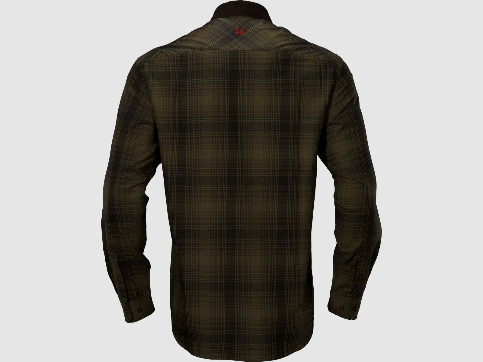 Härkila Driven Hunt flannel shirt - Olive green check, billede 3 af 4