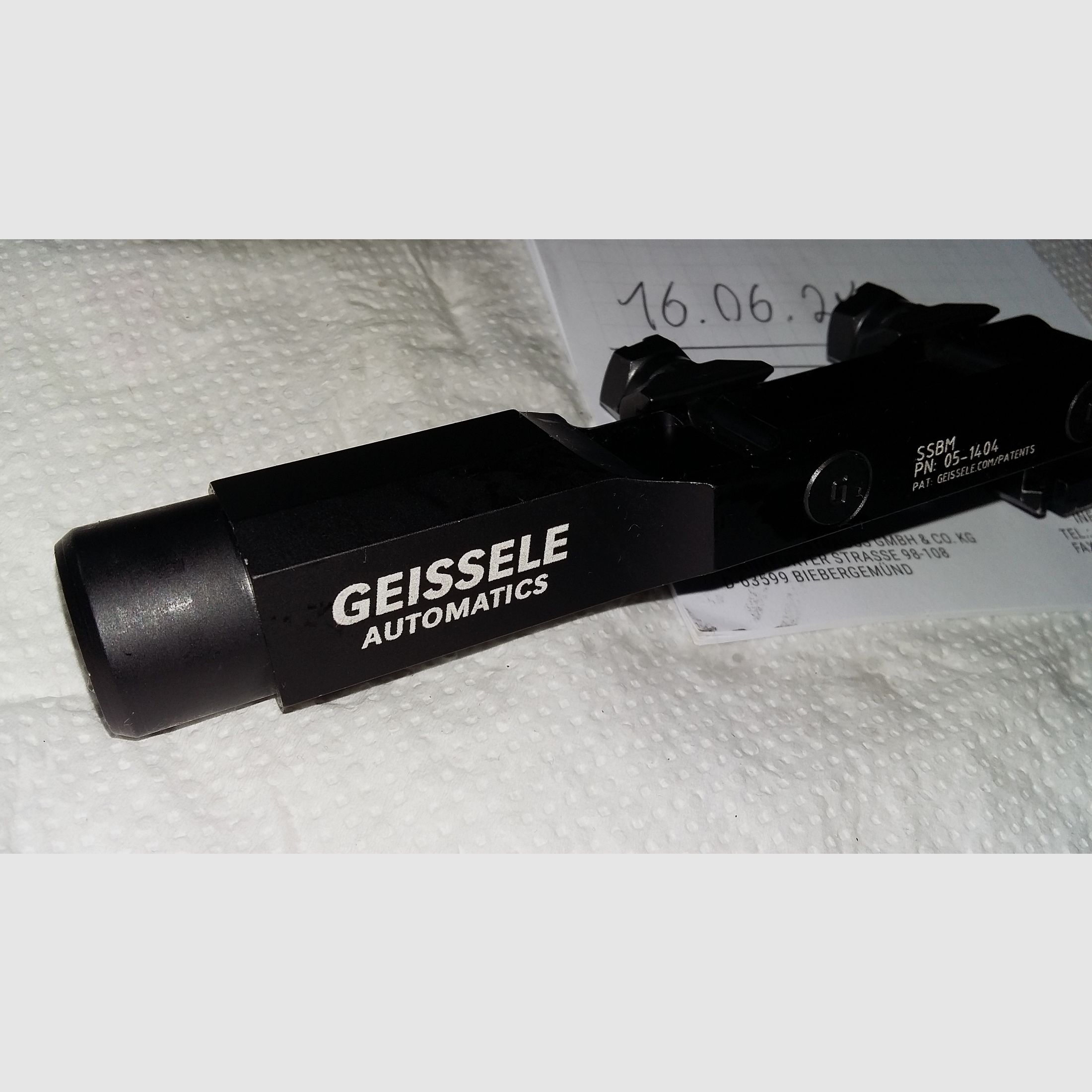 Geissele SSBM Super stabby bayonet mount schwarz aus 7075 T6 Aluminium 