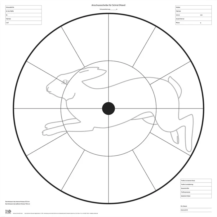 DJV target for shotgun shooting (hare)