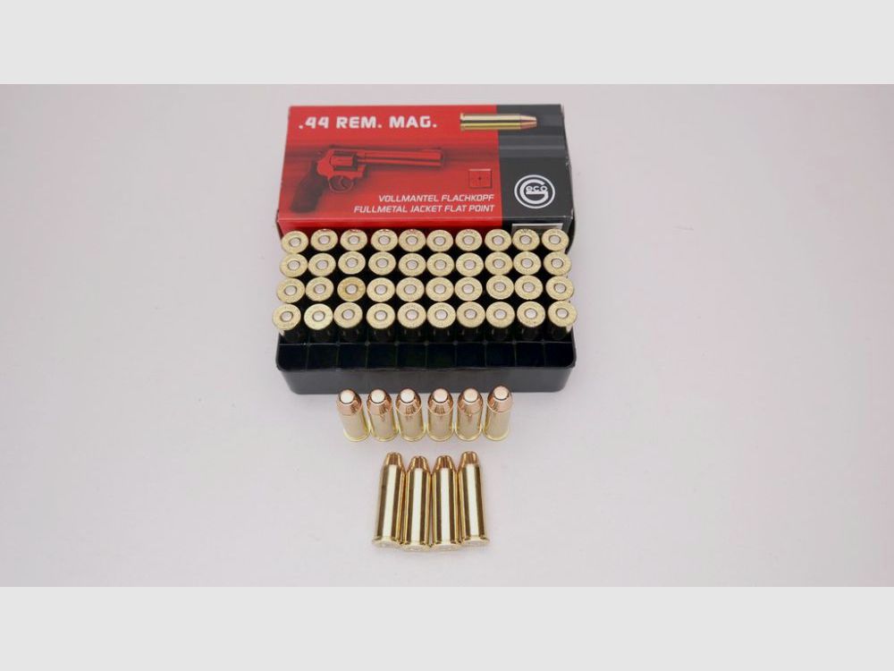 Geco 500x .44 Rem Magnum 230gr. 14,9gramm Vollmantel Flachkopf im 50er Pack