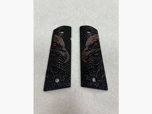 Tactical Grip Guance Colt 1911 Legno Incise Eagle