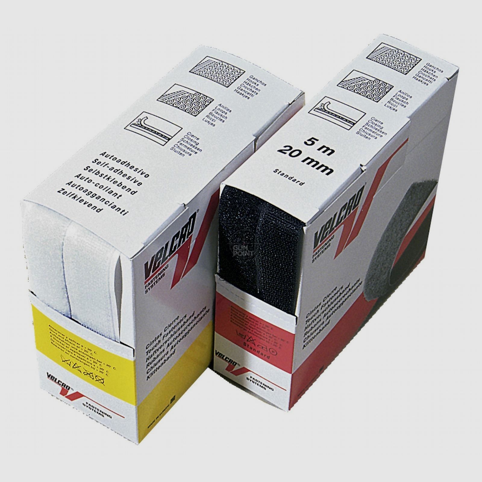 Velcro 'Haken und Flausch' schwarz 5 m selbstklebend