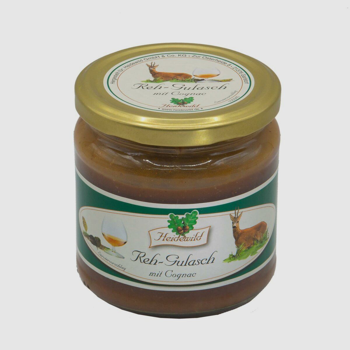 Heidewild Reh-Gulasch mit Cognac