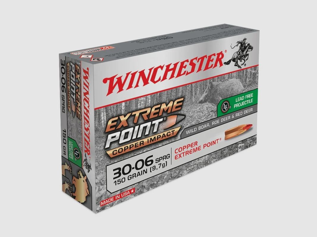 WINCHESTER .30-06 Extreme Point loodvrije kogelmunitie 150 gr