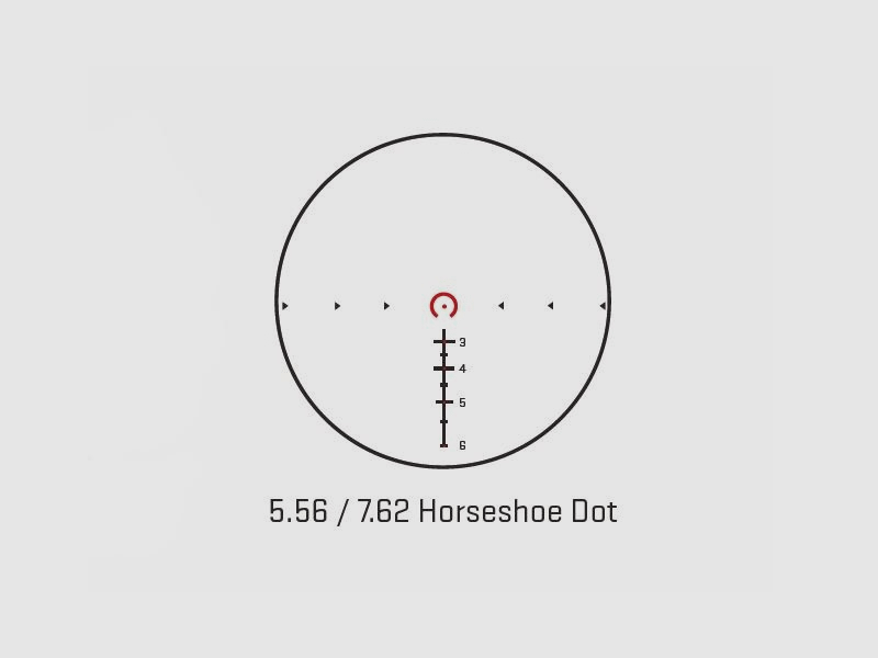 Sig Sauer BRAVO3 Battle Sight, 3X24mm, 5,56-7,62 Horseshoe Leuchtabsehen 0,5 MOA, 1913