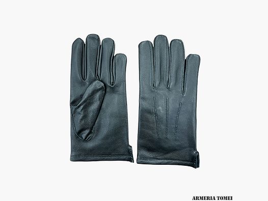 SCHWARZE GEPOLSTERTE LEDERHANDSCHUHE FÜR SICHERHEITSKRÄFTE