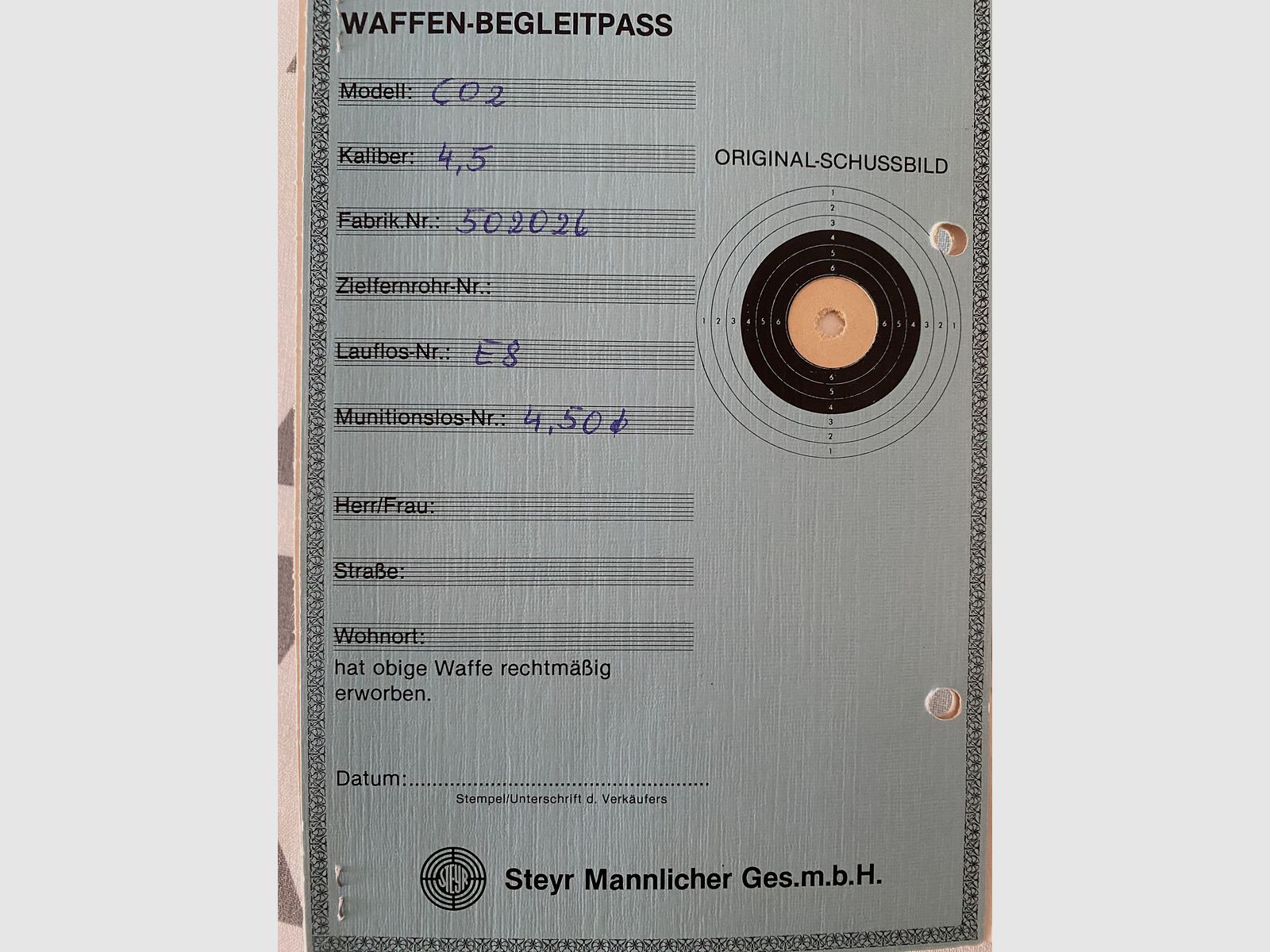 Steyr Match Luftgewehr 