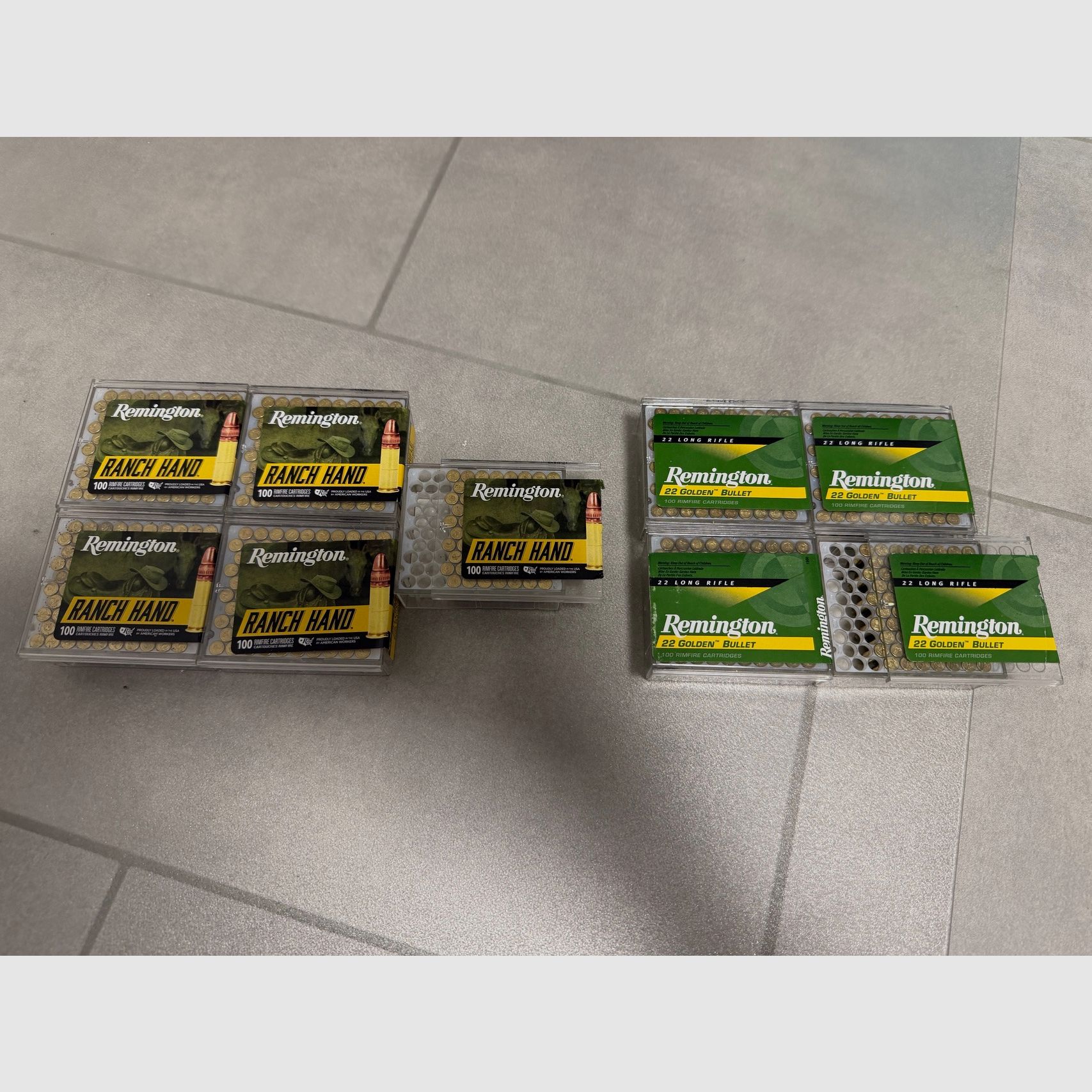 850 strzałów .22 amunicji Remington Ranch Hand / Golden Bullet HV pokryte miedzią