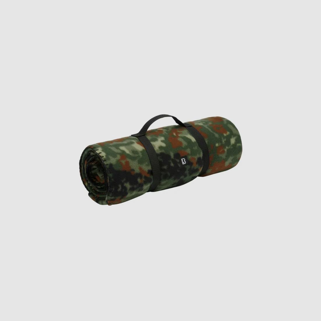 Fleecedecke mit Trageriemen - 1,75m x 1,35m - BW Flecktarn