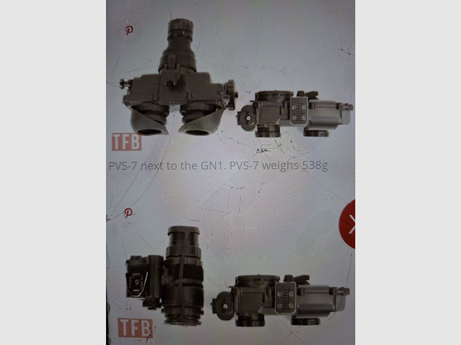 Night vision device with residual light amplifier, with helmet mount and carrying cap, so for wearing without a helmet