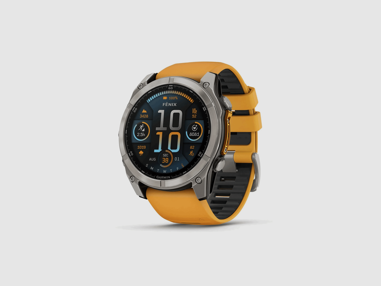 UHR – GARMIN – FĒNIX® 8 | 51MM | AMOLED | SAPPHIRE | Titan & Spark Orange, Bild 1 von 13