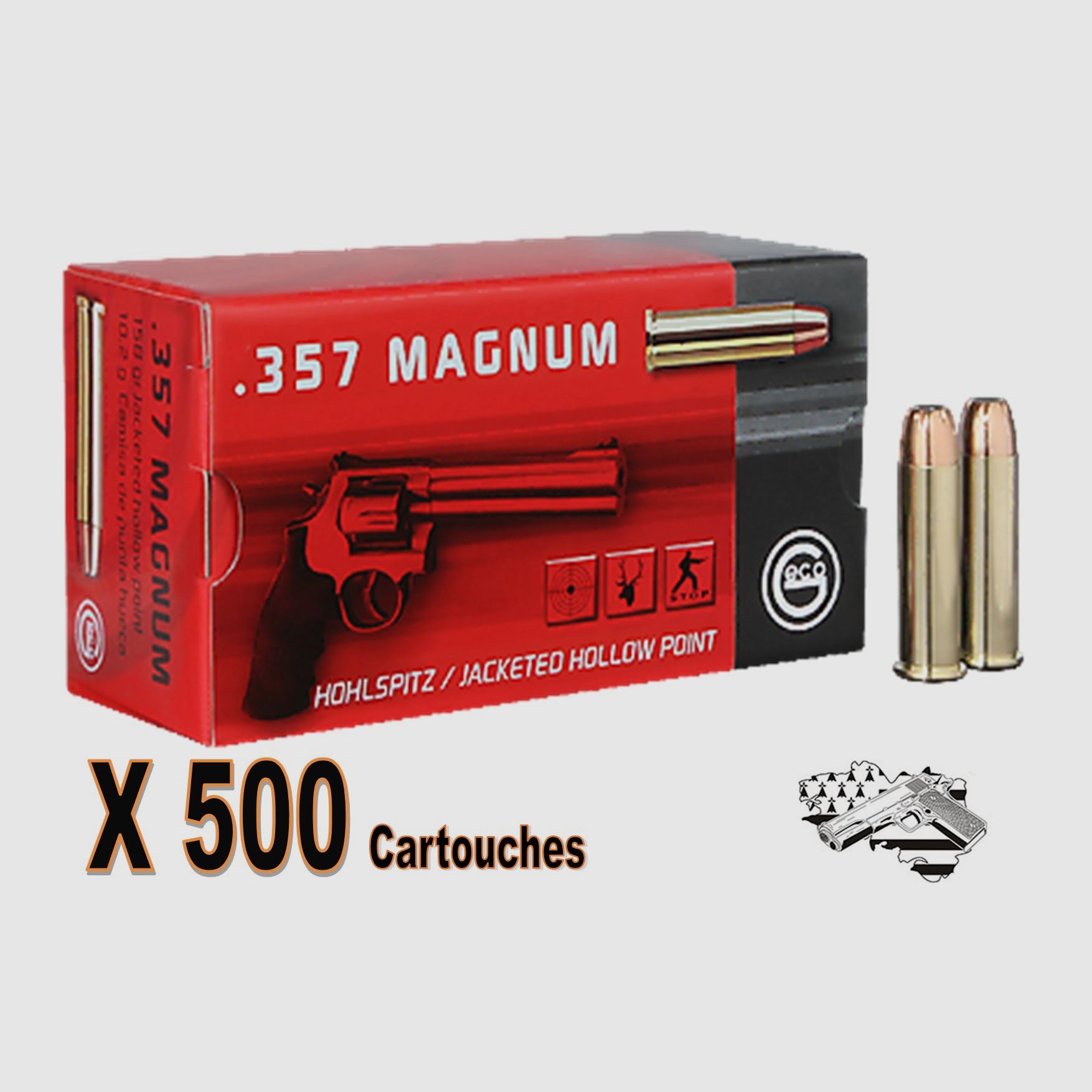 GECO Kal. .357 Magnum FMJ 158 grs pro 500
