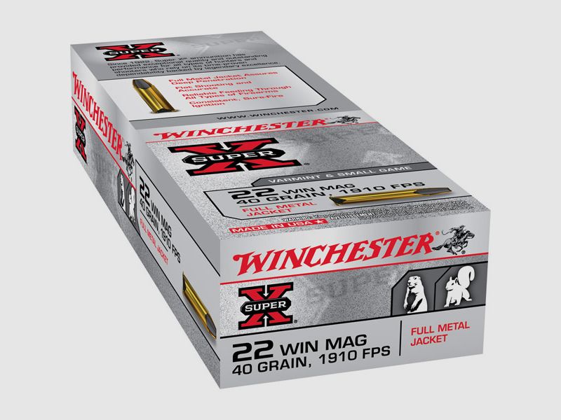 Winchester Super-X .22 Win. Mag. 40GR FMJ 150 cartucce