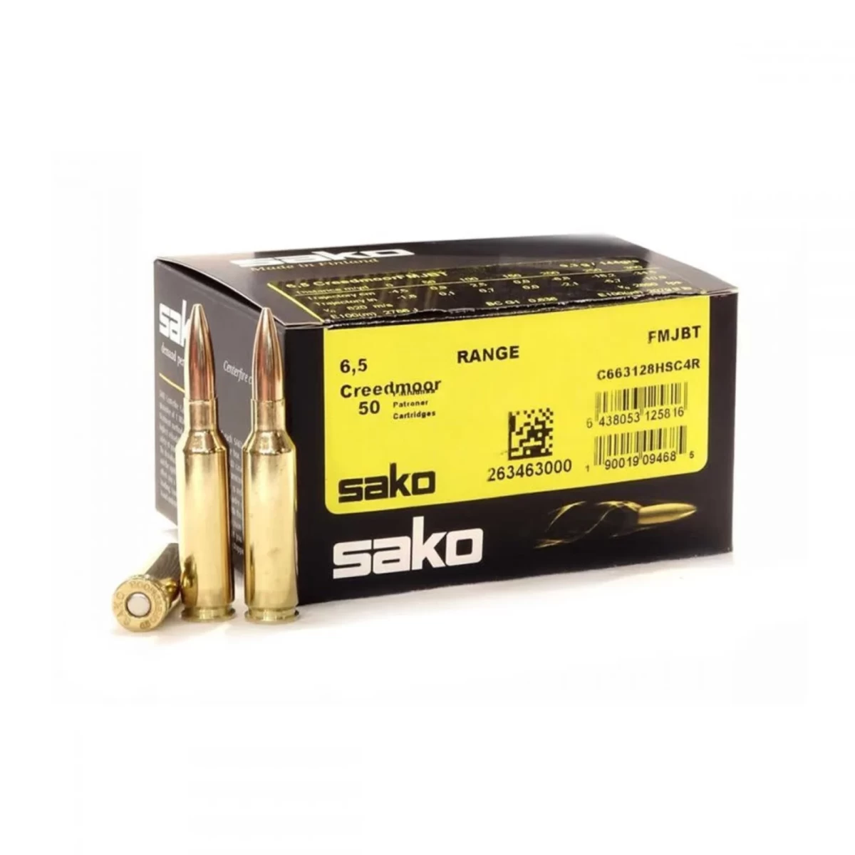 Sako Speedhead Range FMJ | 6,5 Creedmoor | 8g/123gr | 50stk