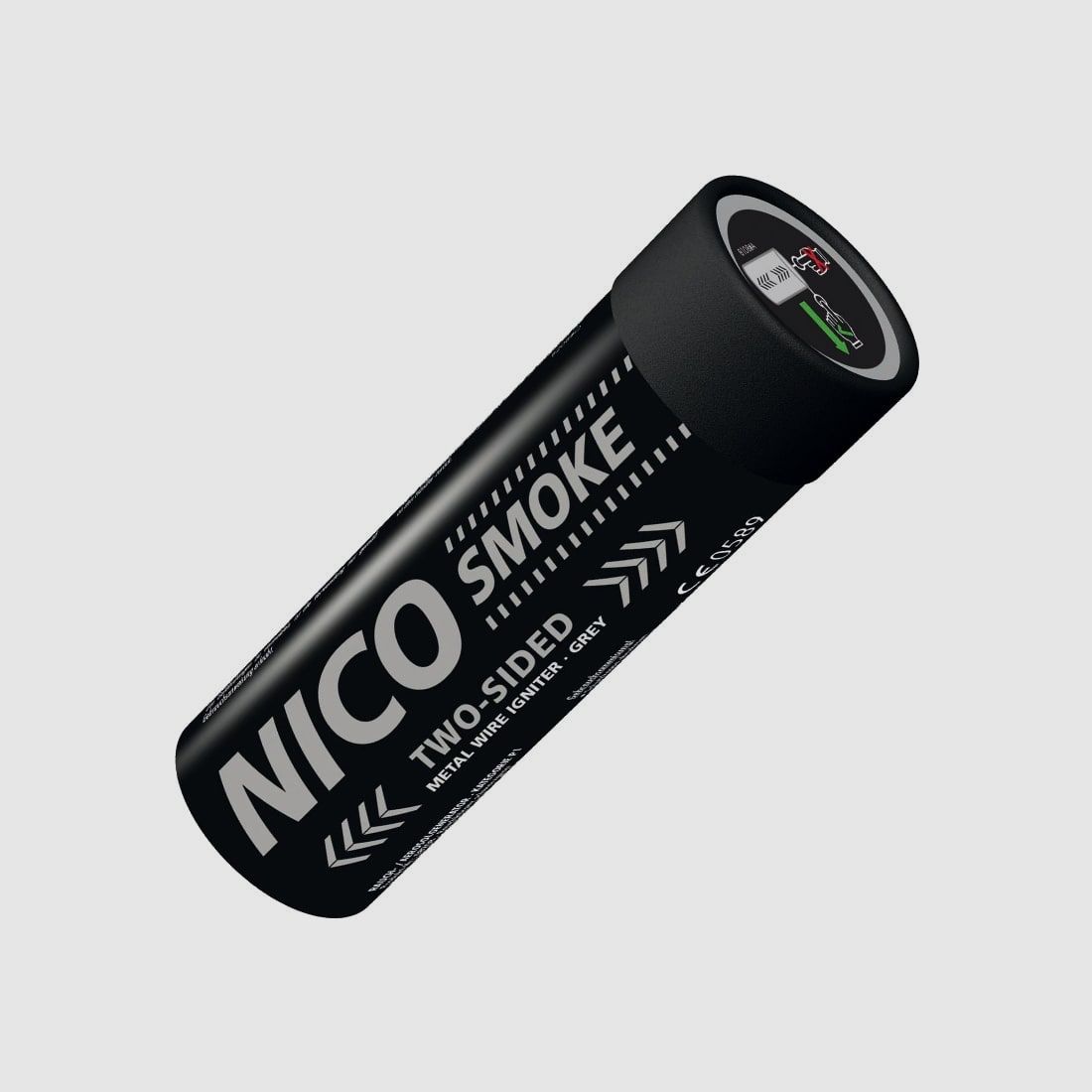 NICO 50 sekundowy dwustronny granat dymny Paintball (czarno-szary)