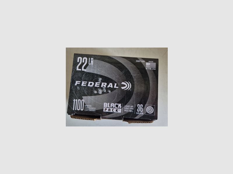FEDERAL MUNITION .22 LR 36GR LEAD HP 1100 Stück