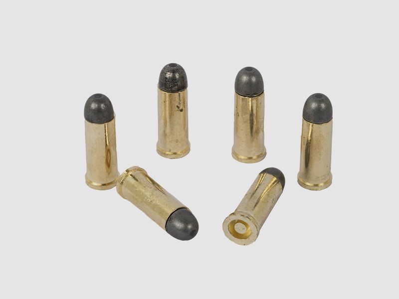 Dekopatrone fĂĽr Deko Westernrevolver Kolser Colt .45 mit Einkerbung fĂĽr ZĂĽndplĂ¤ttchen 6 StĂĽck