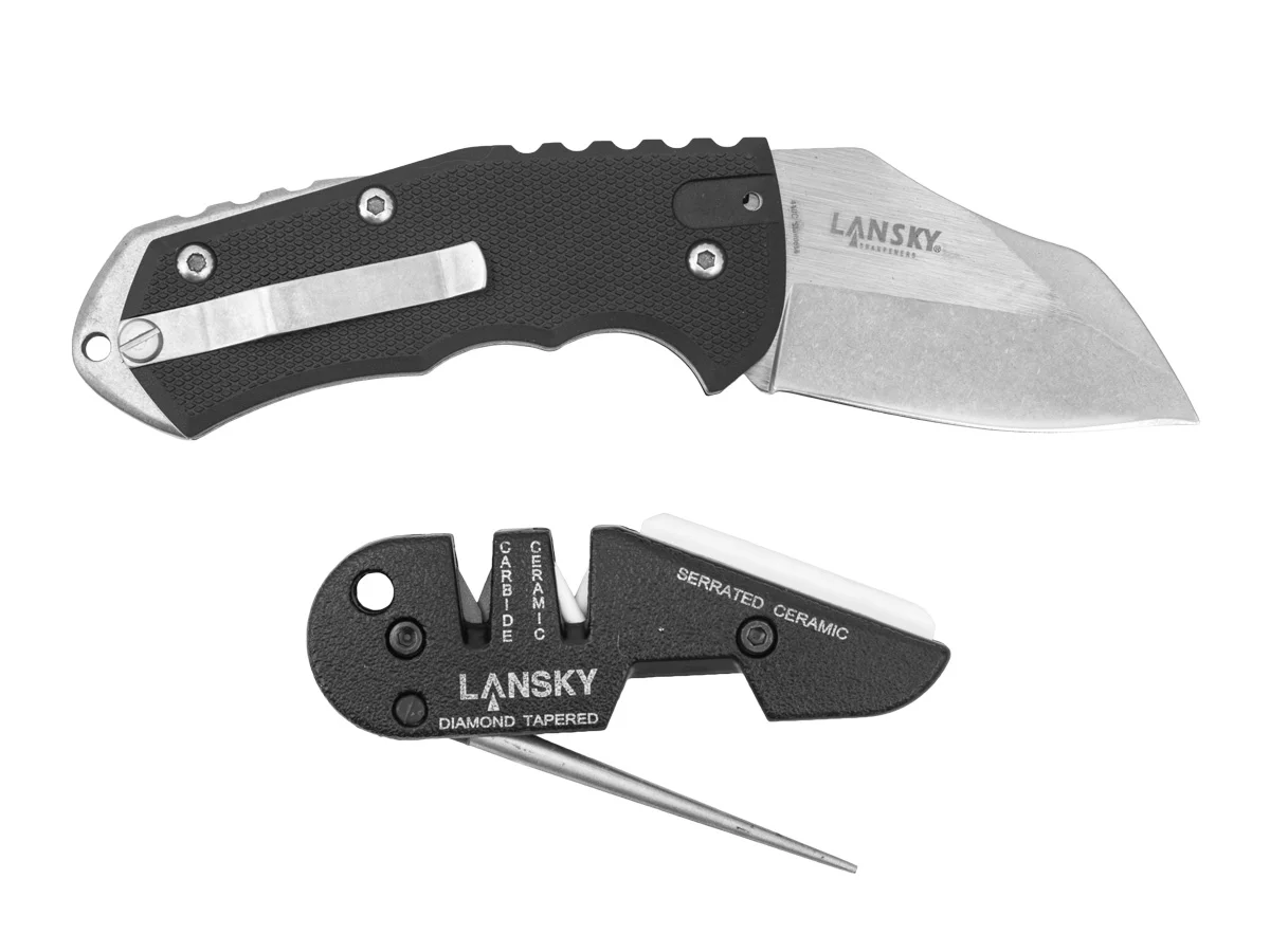 Lansky World Legal knife + PSMED01 whetstone sharpener set, image 4 of 8